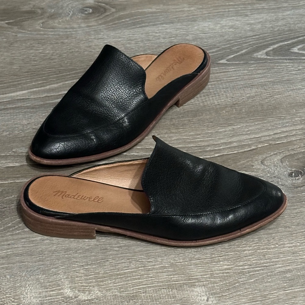 Madewell leather Frances loafer mules size 8